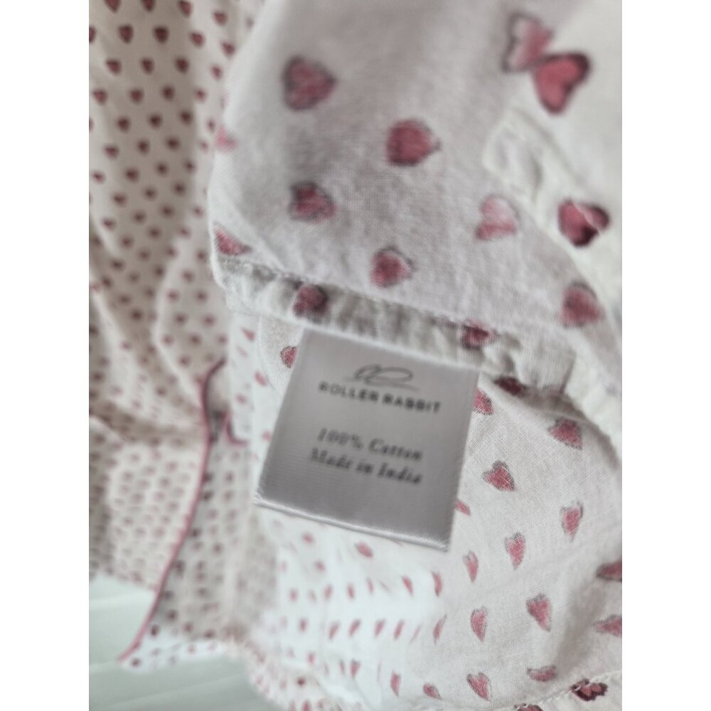 Roller Rabbit Heart Shapes Womens Pajama Top Sleep Shirt - Picture 6 of 7